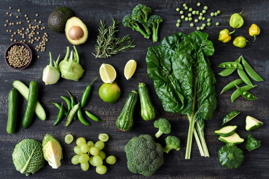 ผักผลไม้สีเขียว, ผักผลไม้, ผักผลไม้ 5 สี, สีของผักผลไม้, อาหารสุขภาพ